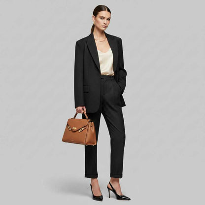 Elegant High Waist Women's Trousers | Office Pants