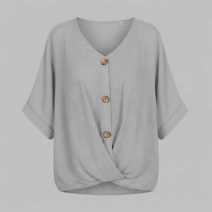 Elegant V-Neck Women's Blouse | Long Sleeve Fashion Top
