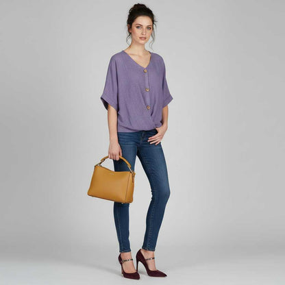 Elegant V-Neck Women's Blouse | Long Sleeve Fashion Top