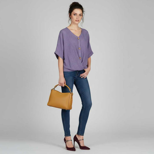 Elegant V-Neck Women's Blouse | Long Sleeve Fashion Top