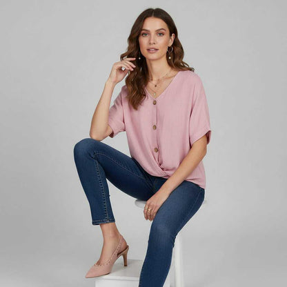 Elegant V-Neck Women's Blouse | Long Sleeve Fashion Top