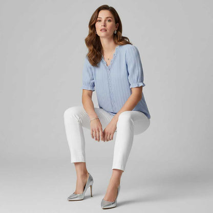 White Puff Sleeve Blouse | Women's Elegant Summer Top
