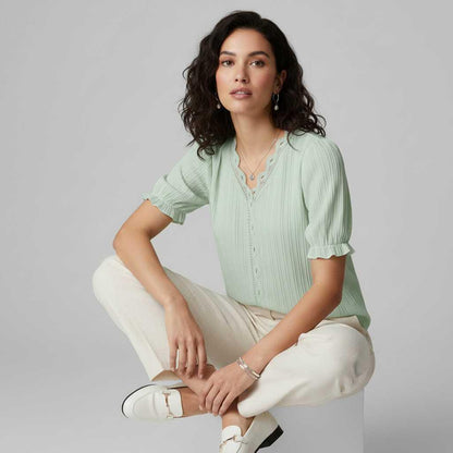 White Puff Sleeve Blouse | Women's Elegant Summer Top